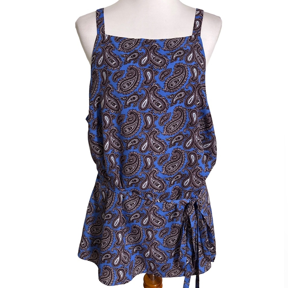 Banana Republic Blue Paisley Tank Top
